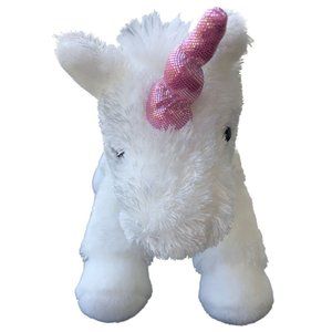 Aurora World White Plush Unicorn Pink Sparkle Horn 9" Stuffed 2021